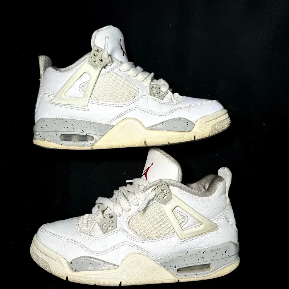 Nike Air Jordan 4 Retro GS White Oreo Men's Shoes - Size 5.5